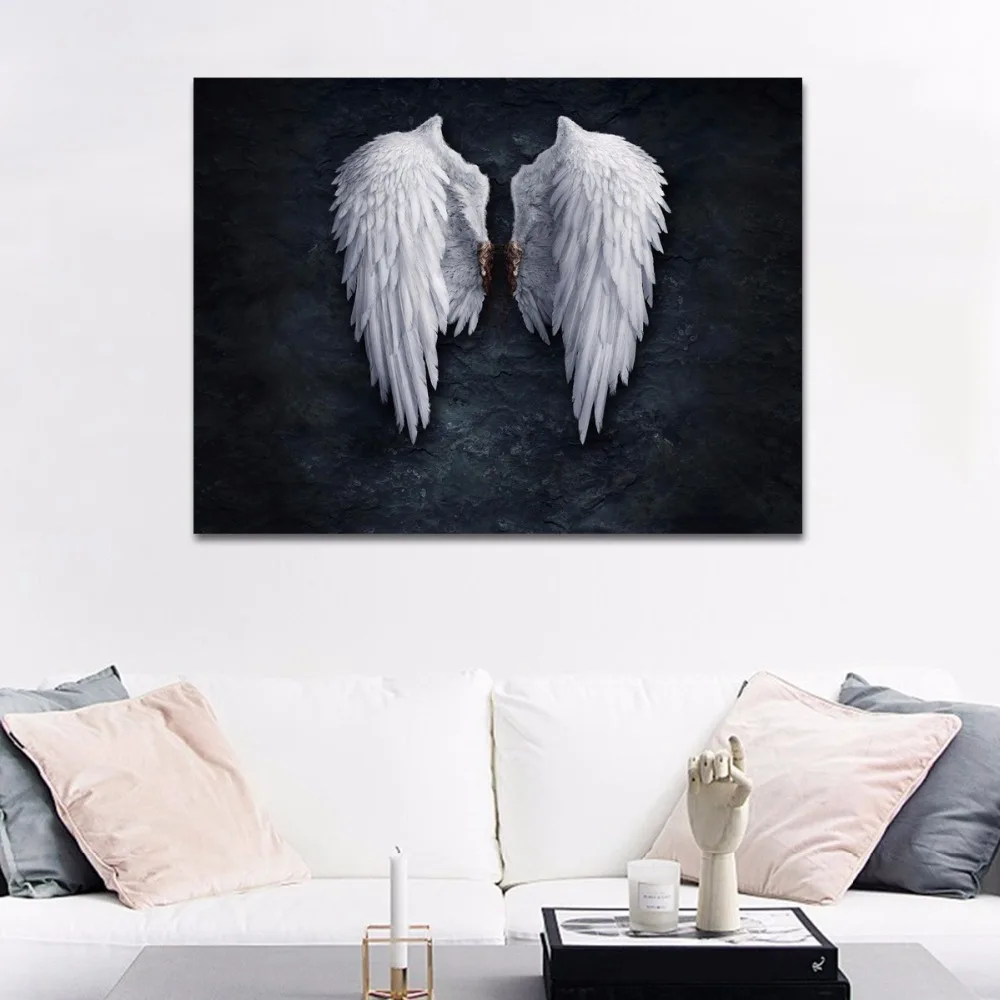 Minimalis Black White Design Feather Angel Wings Art Print Poster On Canvas Wall Pictures For Living Room Decoration No Frame
Minimalis Black White Design Feather Angel Wings Art Print Poster On Canvas Wall Pictures For Living Room Decoration No Frame