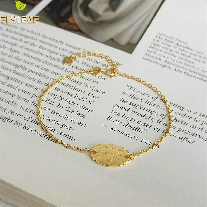 Flyleaf Gold Oval Tag Letter Real 925 Sterling Silver Bracelets For Women Fashion Fine Jewelry Bracelets & Bangles Personalized
Flyleaf Gold Oval Tag Letter Real 925 Sterling Silver Bracelets For Women Fashion Fine Jewelry Bracelets & Bangles Personalized