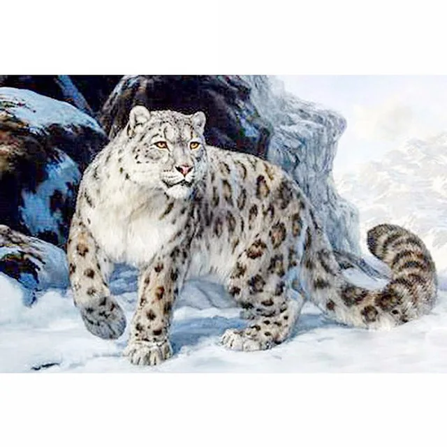 5D DIY Diamond Painting Leopard Cross Stitch Snow Leopard Mountains Needlework Home Decorative Full Square Diamond Embroidery
5D DIY Diamond Painting Leopard Cross Stitch Snow Leopard Mountains Needlework Home Decorative Full Square Diamond Embroidery