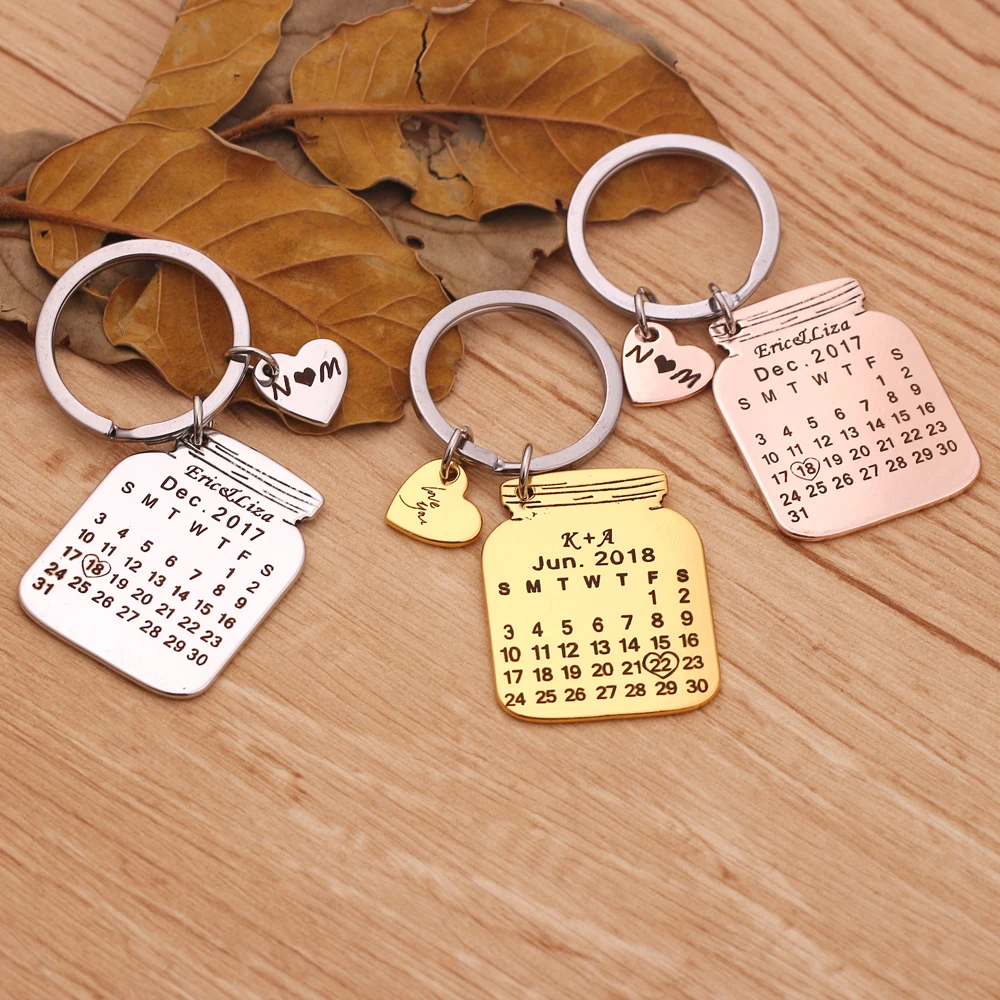 Personalized Name Calendar Key Chain Anniversary Date Keychain Special Date Wedding Date Key Ring with Heart Custom Any Texts
Personalized Name Calendar Key Chain Anniversary Date Keychain Special Date Wedding Date Key Ring with Heart Custom Any Texts