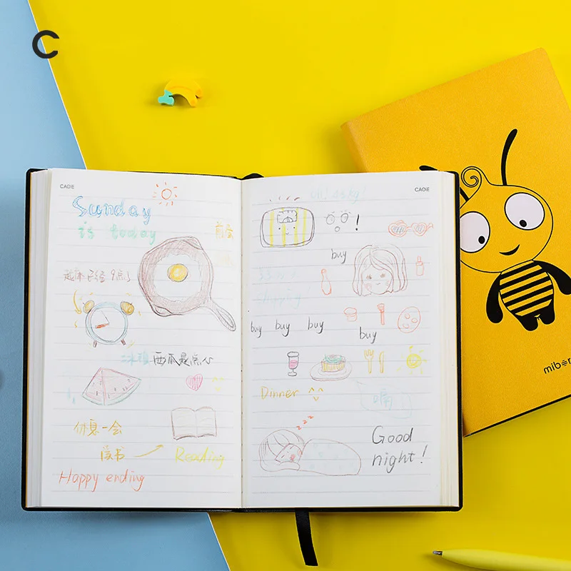 Kawaii Diary Notebook Cute Bee A6 Planner Organizer DIY Agendas Journal Notepad Book Mini Personal Horizontal Line Handbook Gift
Kawaii Diary Notebook Cute Bee A6 Planner Organizer DIY Agendas Journal Notepad Book Mini Personal Horizontal Line Handbook Gift