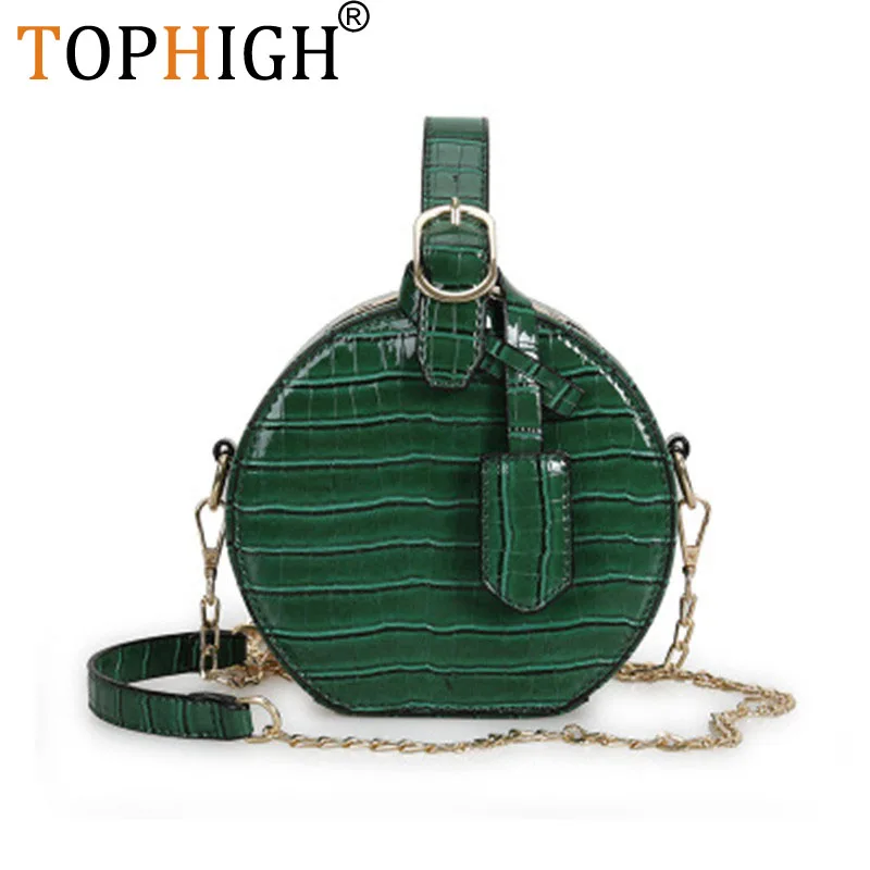 TOPHIGH Luxury Crocodile Pattern Women Handbag Leather Small Round Bag Designer Shoulder Messenger Bag Evening Bag Drop Ship
TOPHIGH Luxury Crocodile Pattern Women Handbag Leather Small Round Bag Designer Shoulder Messenger Bag Evening Bag Drop Ship
