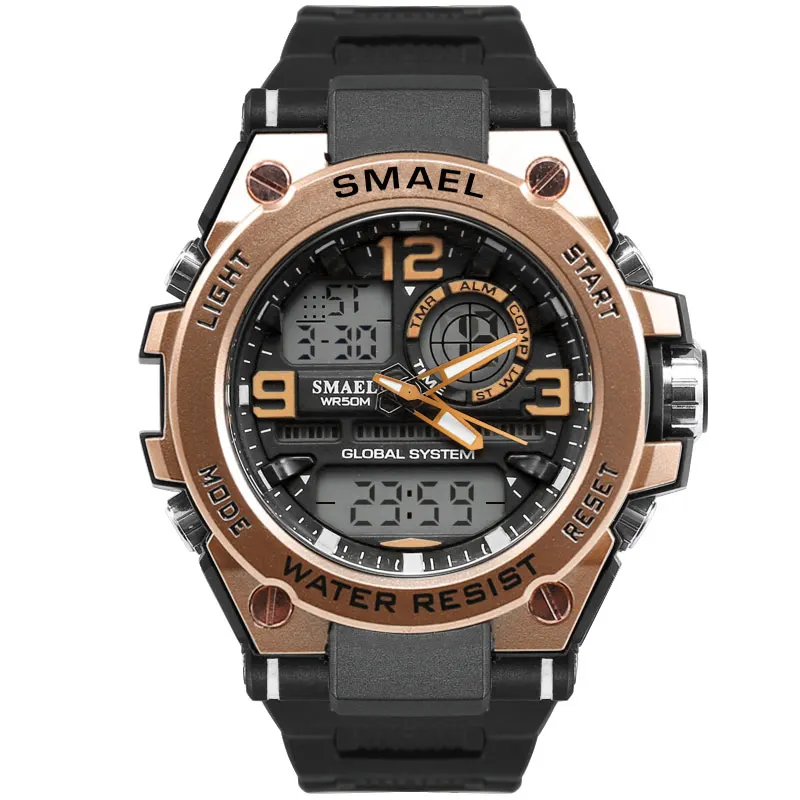 Smael Men Watches Fashion Military Army Watch Dual Display Analog Digital Quartz Watches Man Watch montres homme horloge mannen
Smael Men Watches Fashion Military Army Watch Dual Display Analog Digital Quartz Watches Man Watch montres homme horloge mannen