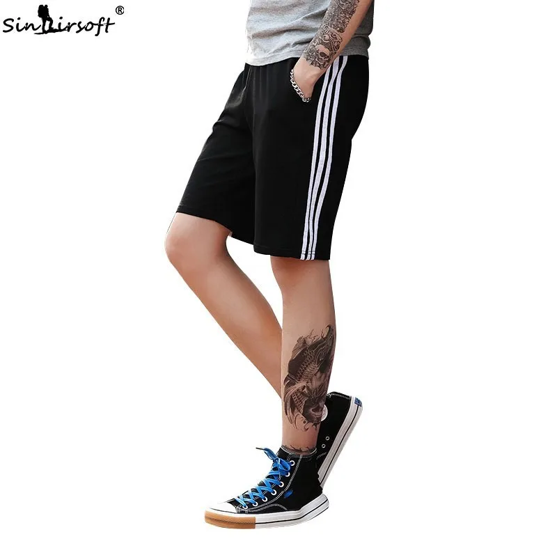Men's Cotton Casual Shorts Elastic Waist Side White Striped Straight Shorts Male Loose Sport Streetwear Short Trousers Summer
Men's Cotton Casual Shorts Elastic Waist Side White Striped Straight Shorts Male Loose Sport Streetwear Short Trousers Summer