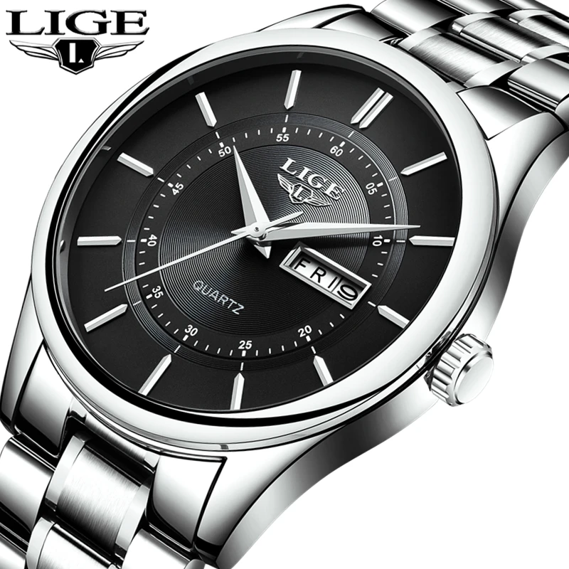 LIGE Men's Top Brand Luxury Men's Military Sports Quartz Watches Men's Full Steel Waterproof Quartz Watch Relogio Masculino+Box
LIGE Men's Top Brand Luxury Men's Military Sports Quartz Watches Men's Full Steel Waterproof Quartz Watch Relogio Masculino+Box