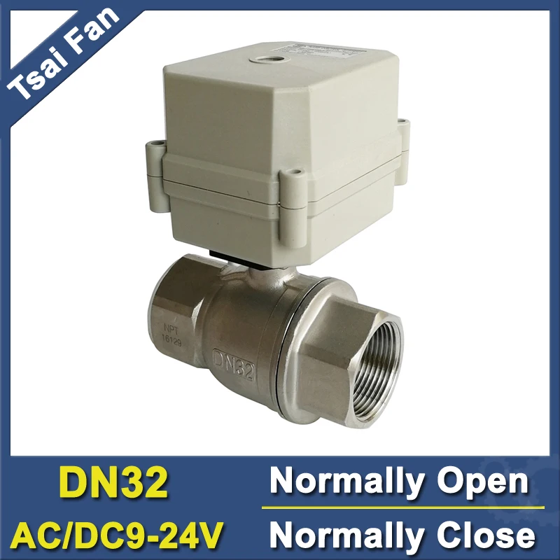 Stainless Steel Full Port 1-1/4'' DN32 Water Electric Valve Normally Closed Normally Open Valve AC/DC9V-24V For drinking water
Stainless Steel Full Port 1-1/4'' DN32 Water Electric Valve Normally Closed Normally Open Valve AC/DC9V-24V For drinking water