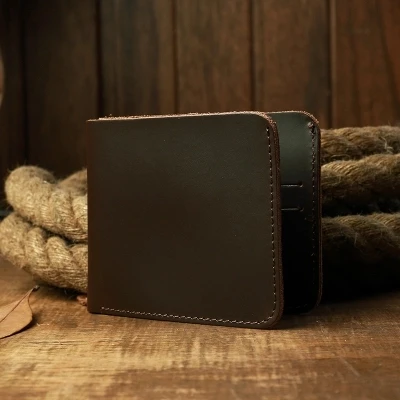 Original Handmade leather wallet male short section cowhide vintage leather wallet crazy horse skin cross section simple gift
Original Handmade leather wallet male short section cowhide vintage leather wallet crazy horse skin cross section simple gift