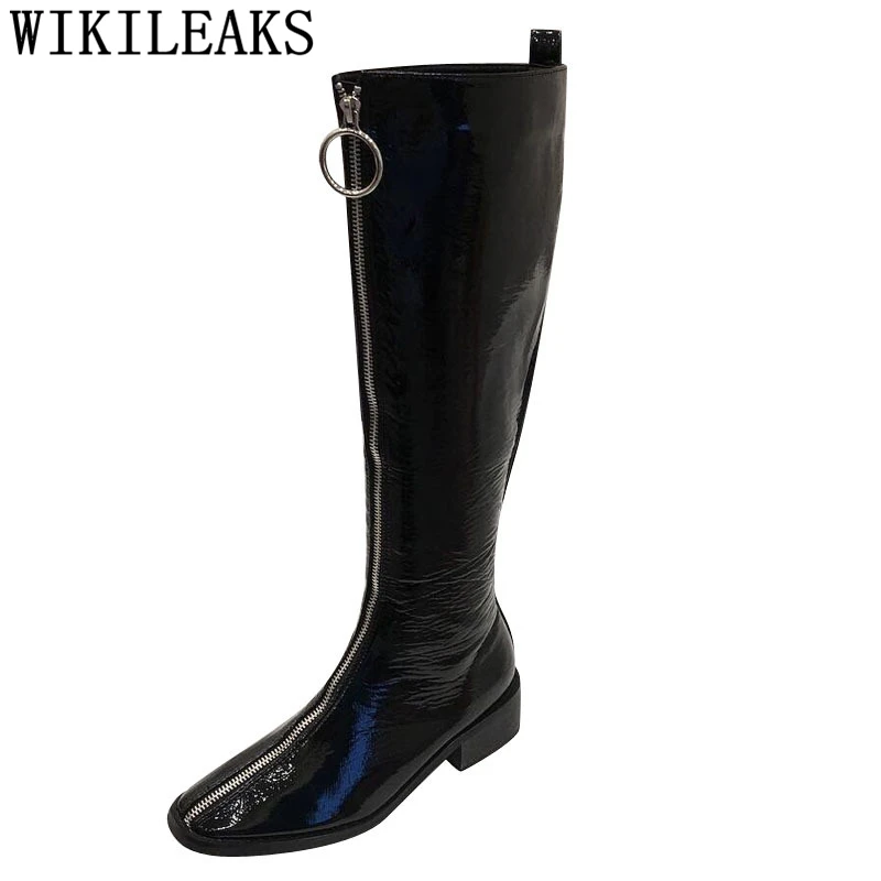 black boots Patent leather boots women botas knee high boots winter shoes women female shoes feminino para inverno de 2019
black boots Patent leather boots women botas knee high boots winter shoes women female shoes feminino para inverno de 2019