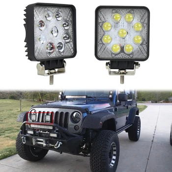 4 Inch 27W Square Car LED Work Light 12V Spot Flood Lamp For 4x4 Offroad ATV Truck Tractor 4WD Fog Lights Car Accessories 2Pcs
4 Inch 27W Square Car LED Work Light 12V Spot Flood Lamp For 4x4 Offroad ATV Truck Tractor 4WD Fog Lights Car Accessories 2Pcs