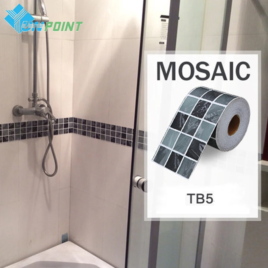 Classical Mosaic Stickers Vinyl Waterproof Waistline Self Adhesive