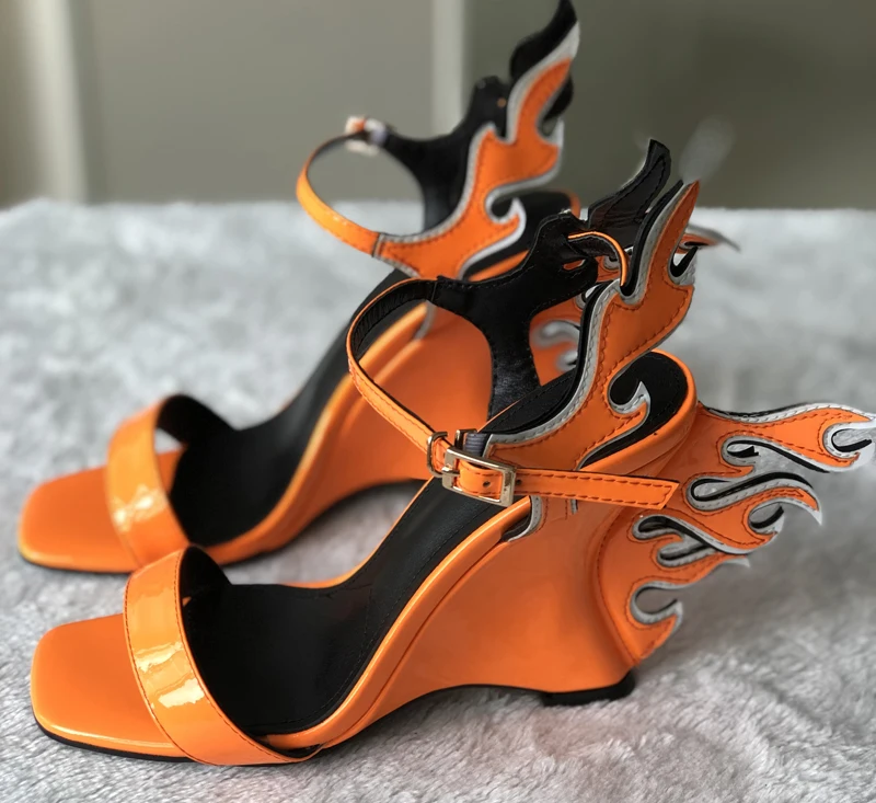 Orange flame heels Clearance