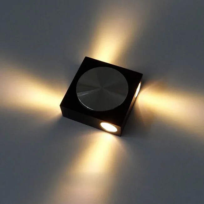 Free Shipping 4x1W Black Silver Aluminum LED Wall Lights Square Disco pattern modern background wall lamps for reading - modern 
Free Shipping 4x1W Black Silver Aluminum LED Wall Lights Square Disco pattern modern background wall lamps for reading - modern