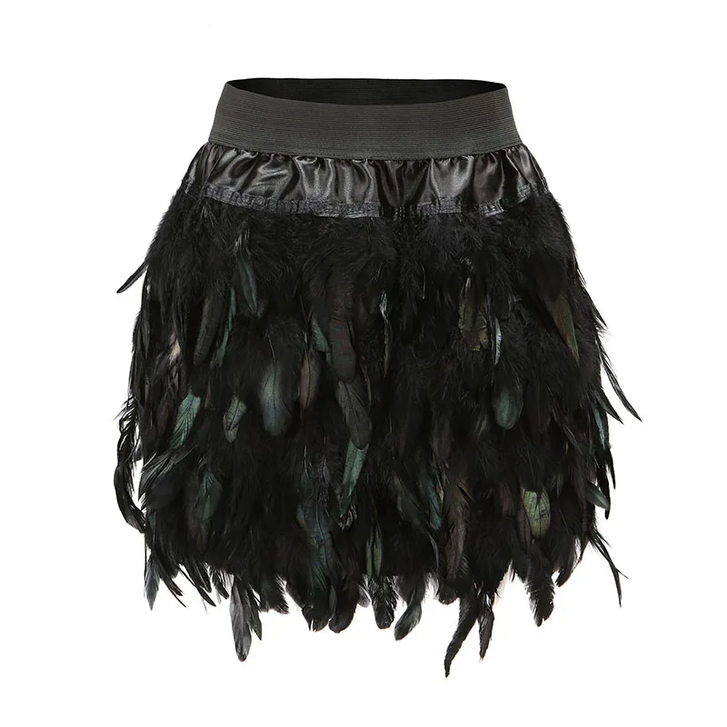 fashionable lolita elegant black green feather skirts womens jupe femme mini elastic skirt girl natural pleated skirt lady FR019
fashionable lolita elegant black green feather skirts womens jupe femme mini elastic skirt girl natural pleated skirt lady FR019