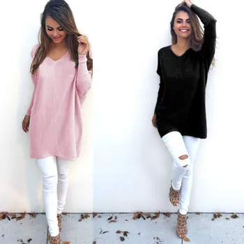 2018 autumn/winter fashion in Europe and America v-neck long-sleeve dress sweater knit sweater "women
2018 autumn/winter fashion in Europe and America v-neck long-sleeve dress sweater knit sweater "women