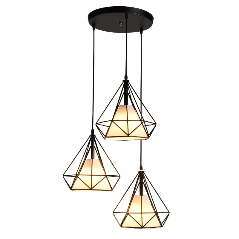 Vintage Black Cage Pendant Light Iron Diamond Wrought Ceiling Lamp for Restaurant Bedroom Living Room Loft Aisle Night light
Vintage Black Cage Pendant Light Iron Diamond Wrought Ceiling Lamp for Restaurant Bedroom Living Room Loft Aisle Night light