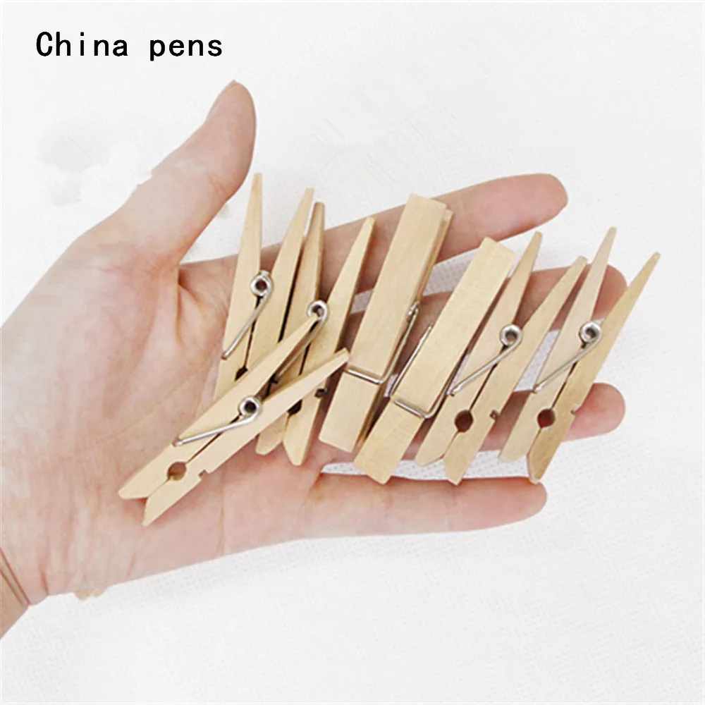 Wooden Clips 2.5mm 3.5mm 4.5mm 6.0mm 7.2mm Photo Clips Clothespin Craft  Decoration Clips School Office clips