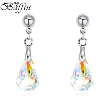 

BAFFIN Made With Swarovski Elements Crystal Tear Drop Earrings Women Fashion Pendant Pendientes Mother's Day Gift