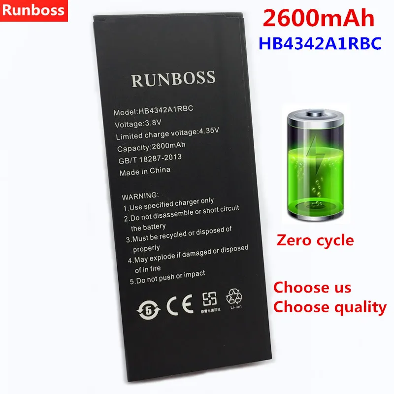100% New High Capacity 2600mAh HB4342A1RBC Battery For Huawei Honor 4A Honor 5A LYO-L01 LYO-L21 Battery
100% New High Capacity 2600mAh HB4342A1RBC Battery For Huawei Honor 4A Honor 5A LYO-L01 LYO-L21 Battery