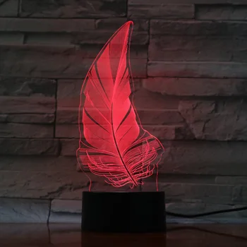 Feather led lamp children Colors Night Light 3D Visual Lampara decoration Novelty Crafts fixtures Kids Holiday Birthday Gifts
Feather led lamp children Colors Night Light 3D Visual Lampara decoration Novelty Crafts fixtures Kids Holiday Birthday Gifts
