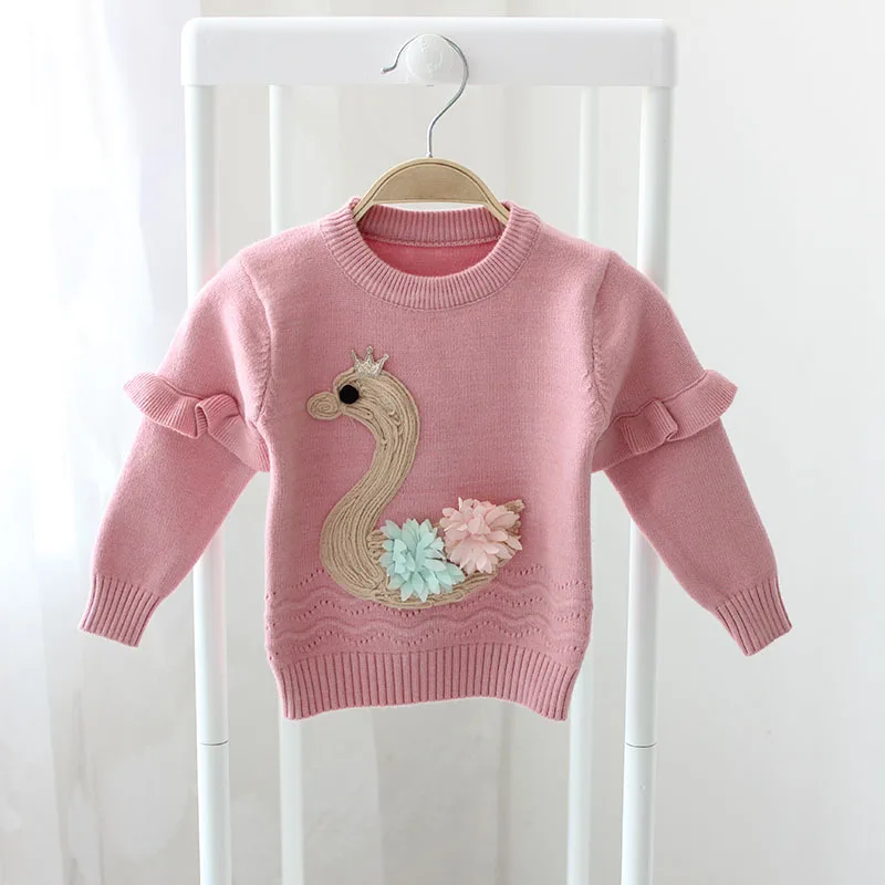 2016 New Autumn Kids Sweater For Girls Princess Girls Knitwear Swan Embroidery Baby Girls Sweater Clothes Children Pullover
2016 New Autumn Kids Sweater For Girls Princess Girls Knitwear Swan Embroidery Baby Girls Sweater Clothes Children Pullover
