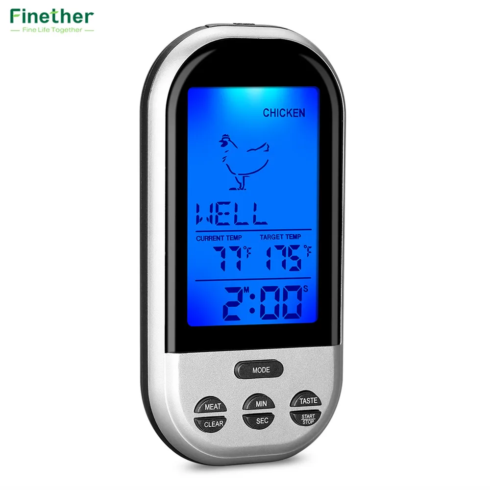 Wireless Food Cooking Thermometer LCD Barbecue Timer Digital Probe Meat Thermometer BBQ Temperature Gauge Kitchen Cooking Tools8