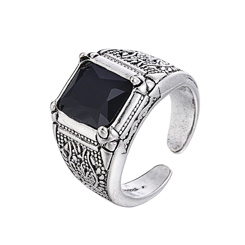 100% 925 sterling silver retro style black crystal men`engagement rings jewelry man open ring wholesale gift drop shipping
100% 925 sterling silver retro style black crystal men`engagement rings jewelry man open ring wholesale gift drop shipping