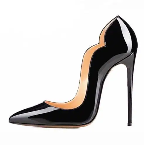 Fashion High Heels Stilettos black patent leather pointed toe Stilettos high heel plus size 45
Fashion High Heels Stilettos black patent leather pointed toe Stilettos high heel plus size 45