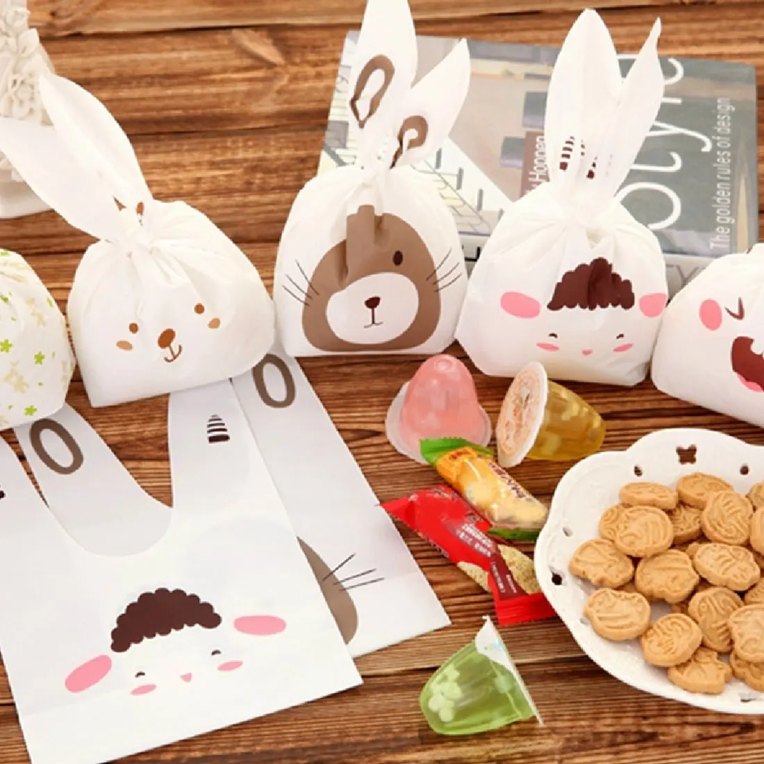 Cute Bunny Cookies Bag Rabbit Ear Plastic Candy Gift Bag Box 50pcs Holloween Wedding Decoration Christmas Party Supplies
Cute Bunny Cookies Bag Rabbit Ear Plastic Candy Gift Bag Box 50pcs Holloween Wedding Decoration Christmas Party Supplies