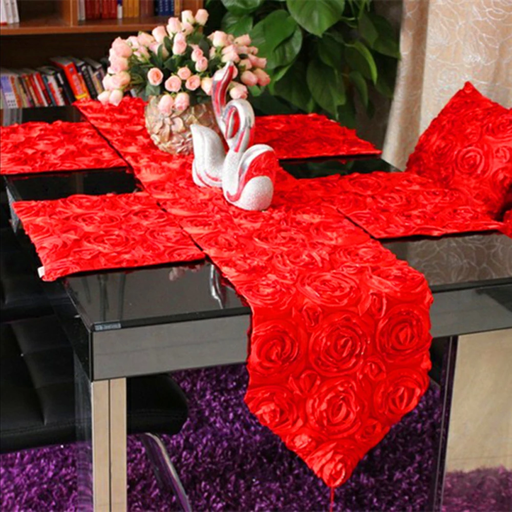Romantic Wedding decoration Rose embroidery table runners and tablecloths pillowcase girl's favor home decoration supplies
Romantic Wedding decoration Rose embroidery table runners and tablecloths pillowcase girl's favor home decoration supplies