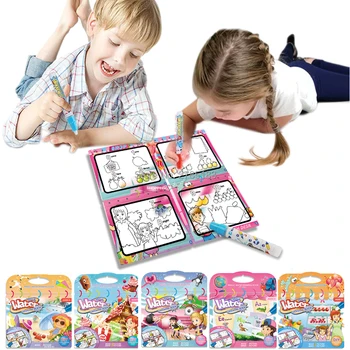 5 Styles Reusable Water Drawing Doodle Card Book, Water Reveal,Paint with Water, Water Doodle Pad Educational Toy for Kids
5 Styles Reusable Water Drawing Doodle Card Book, Water Reveal,Paint with Water, Water Doodle Pad Educational Toy for Kids