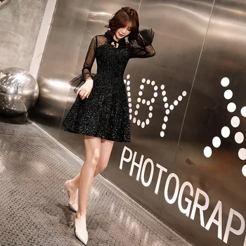 New Special Occasion Dress Party Prom Dress Elegant Black Evening Dress 2019 Student Birthday Short Evening Dresses ES2524
New Special Occasion Dress Party Prom Dress Elegant Black Evening Dress 2019 Student Birthday Short Evening Dresses ES2524