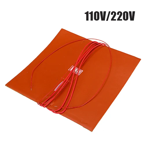 110V 220V 220W 3D Printer Heat Bed Heater Silicone Heated Bed Electric Heating Pad Thermistor for 3D Printer Parts 20 x 20cm
110V 220V 220W 3D Printer Heat Bed Heater Silicone Heated Bed Electric Heating Pad Thermistor for 3D Printer Parts 20 x 20cm