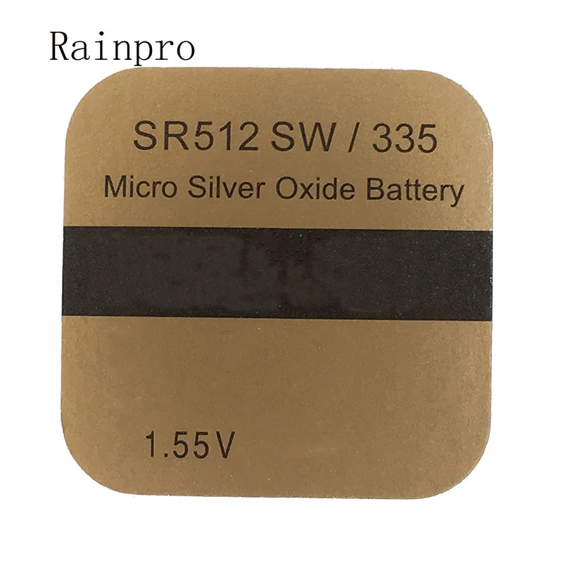 Rainpro 2PCS/LOT SR512SW 335 coin cell 1.55V Micro Silver Oxide Battery Watch battery
Rainpro 2PCS/LOT SR512SW 335 coin cell 1.55V Micro Silver Oxide Battery Watch battery