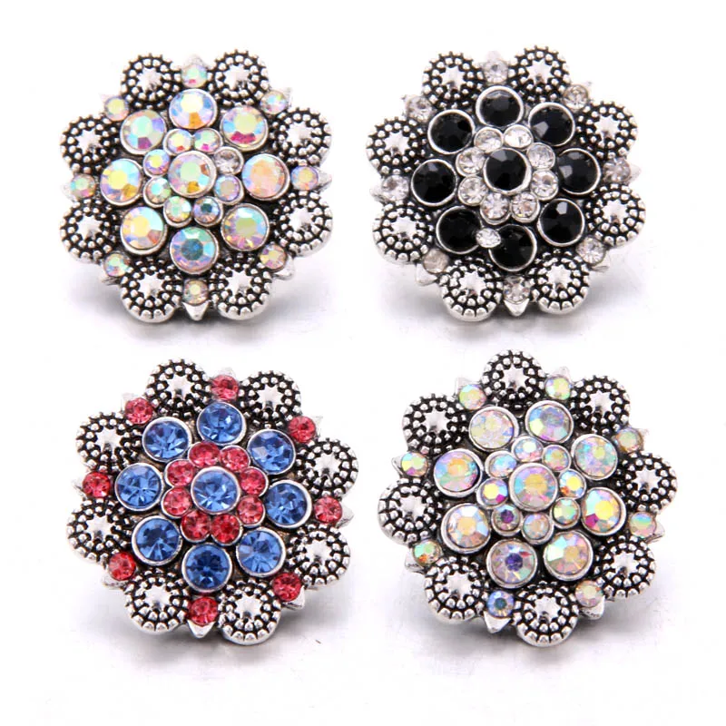 10PCS High Quality 18mm Snap Button Jewelry Flower Rhinestone Snap Buttons Fit Snap Bracelet for Women Snaps Jewelry
10PCS High Quality 18mm Snap Button Jewelry Flower Rhinestone Snap Buttons Fit Snap Bracelet for Women Snaps Jewelry