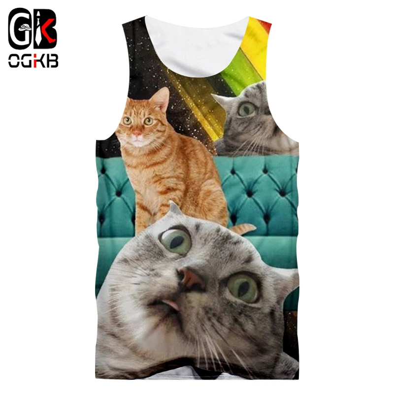 OGKB Tank Tops Aen's Gyms Animal 3D Vest Print Raninbow cat Hiphop Oversized Clothing For Men Summer Sleeveless Shirt
OGKB Tank Tops Aen's Gyms Animal 3D Vest Print Raninbow cat Hiphop Oversized Clothing For Men Summer Sleeveless Shirt