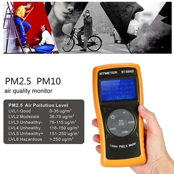 Digital Air Quality Monitor PM2.5 Detector PM10 Particle Concentration Sensor Tester Gas Analyzer Diagnostic tool Gas Detector
Digital Air Quality Monitor PM2.5 Detector PM10 Particle Concentration Sensor Tester Gas Analyzer Diagnostic tool Gas Detector