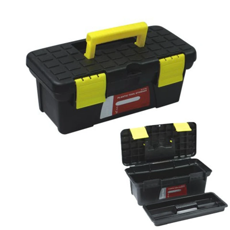 10Inch Multi-Function stainless steel toolbox household maintenance electrician Tool Box wirh Handle All black and yellow buckle
10Inch Multi-Function stainless steel toolbox household maintenance electrician Tool Box wirh Handle All black and yellow buckle