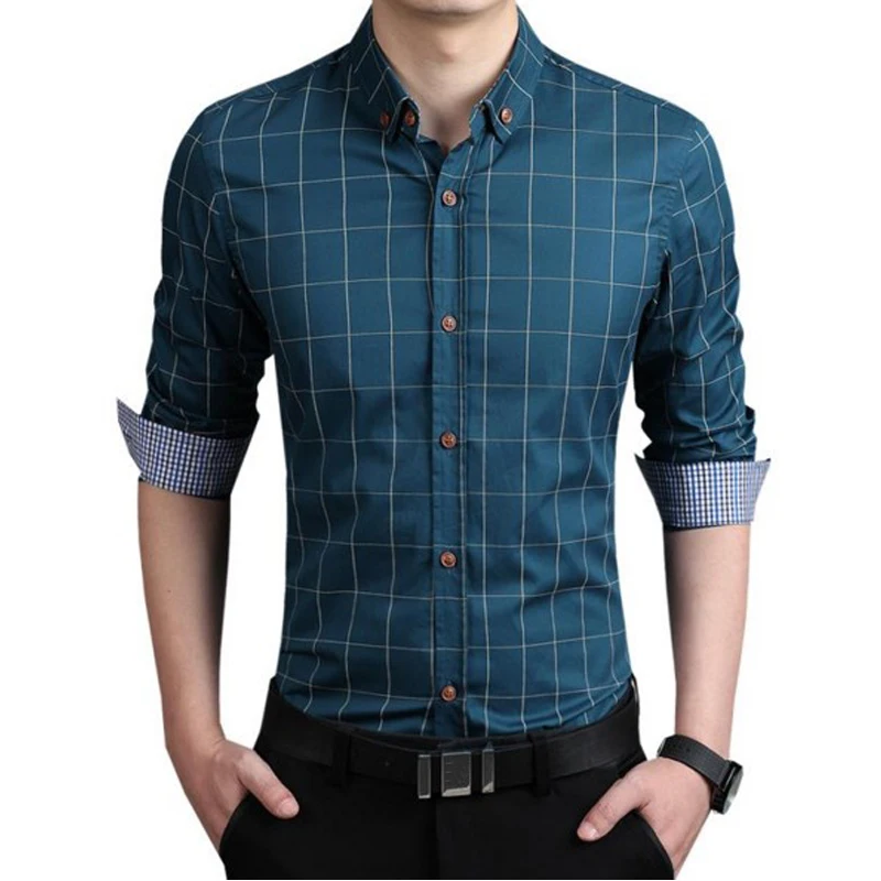 Plaid shirt Men dress shirts male clothes social casual Long Sleeve shirt chemise homme camisa mens slim fit Plus size 4XL 5XL
Plaid shirt Men dress shirts male clothes social casual Long Sleeve shirt chemise homme camisa mens slim fit Plus size 4XL 5XL