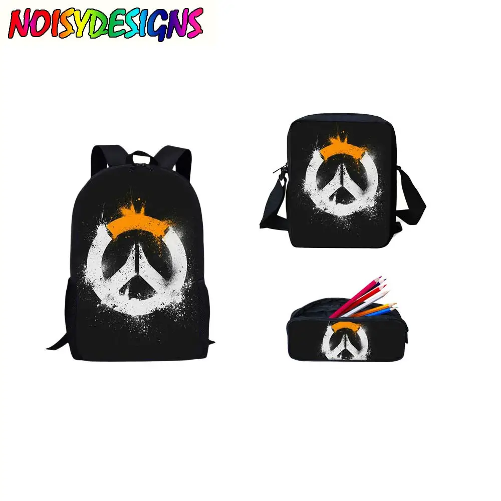 

Hot Sale Overwatch Backpack for Children Primary Student School Bags Character Orthopedic Print Kid Rucksack mochila escolar