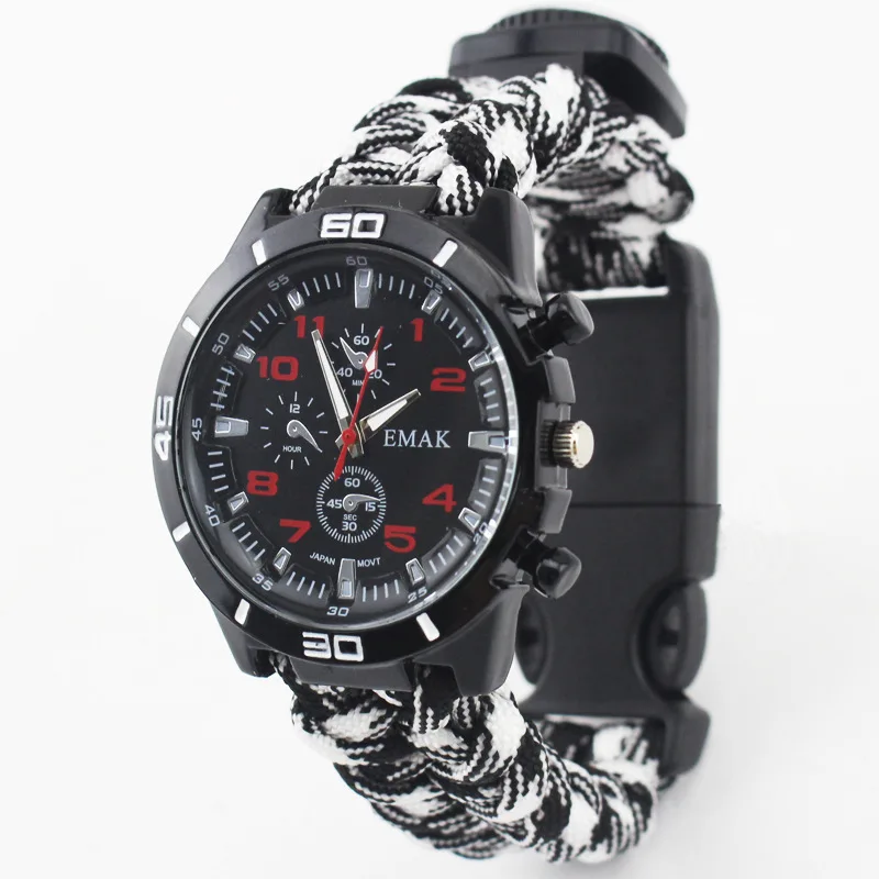 Набор инструментов Paracord Band многофункциональные часы для выживания Открытый