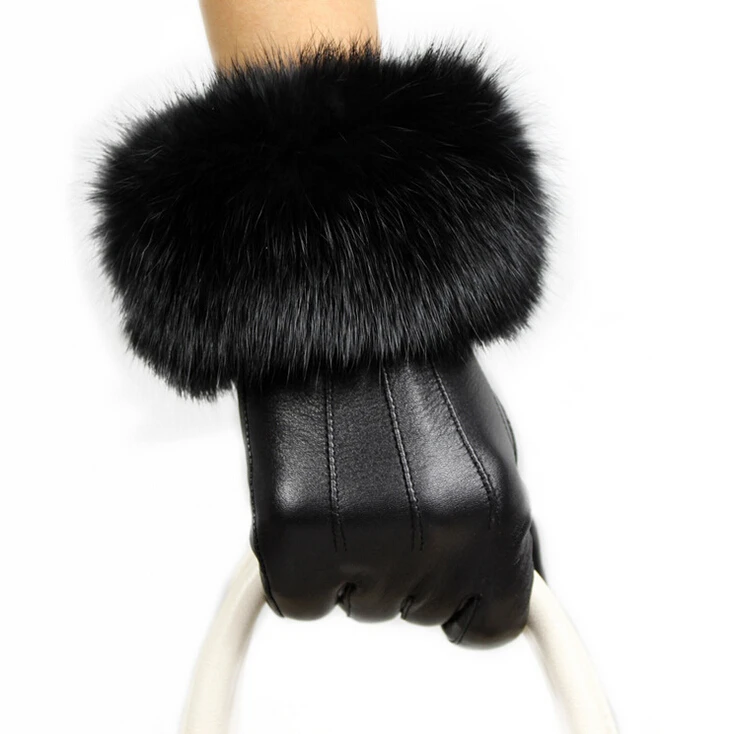 Luxury Touch Screen Genuine Leather gloves for women Women's Sheep Leather Gloves with Rabbit Fur Ladies Leather Mittens
Luxury Touch Screen Genuine Leather gloves for women Women's Sheep Leather Gloves with Rabbit Fur Ladies Leather Mittens
