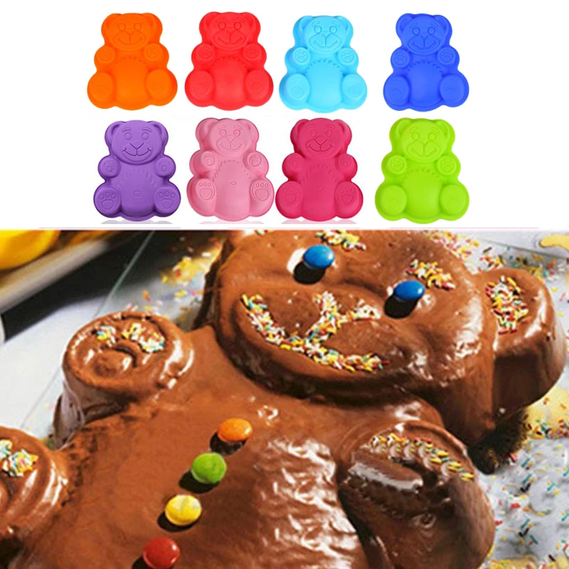 DIY Silicone 3D Teddy Bear Shpae Silicone Fondant Soap 3D Cake Mold Cupcake Jelly Candy Chocolate Decoration Baking Tool Moulds
DIY Silicone 3D Teddy Bear Shpae Silicone Fondant Soap 3D Cake Mold Cupcake Jelly Candy Chocolate Decoration Baking Tool Moulds