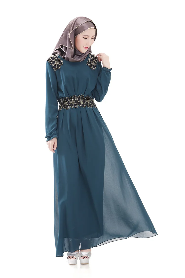 New Muslim Clothing Islamic Chiffon Long Dress Slim Waist Long Sleeve Robes Malaysia Indonesia Fashiob Clothing abaya
New Muslim Clothing Islamic Chiffon Long Dress Slim Waist Long Sleeve Robes Malaysia Indonesia Fashiob Clothing abaya