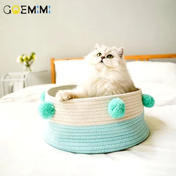 Hand Knit Cat Basket Sleeping Bag Plush ball Design Cat Beds Cute Cat Soft Round Bed Warm Pet House Kennel
Hand Knit Cat Basket Sleeping Bag Plush ball Design Cat Beds Cute Cat Soft Round Bed Warm Pet House Kennel