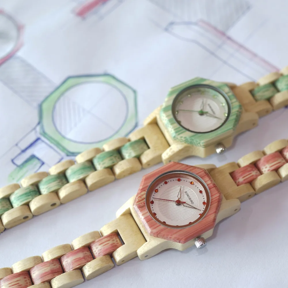 different colors wooden women watches C11.1