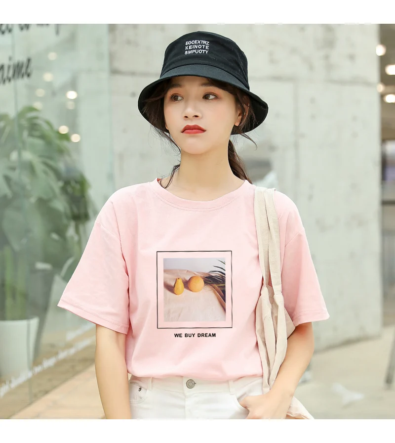 Summer New Harajuku Short Sleeve Funny Printed T Shirt Women O-neck Cotton Tops Tee Shirt Femme Streetwear Casual Korean Clothes (9)