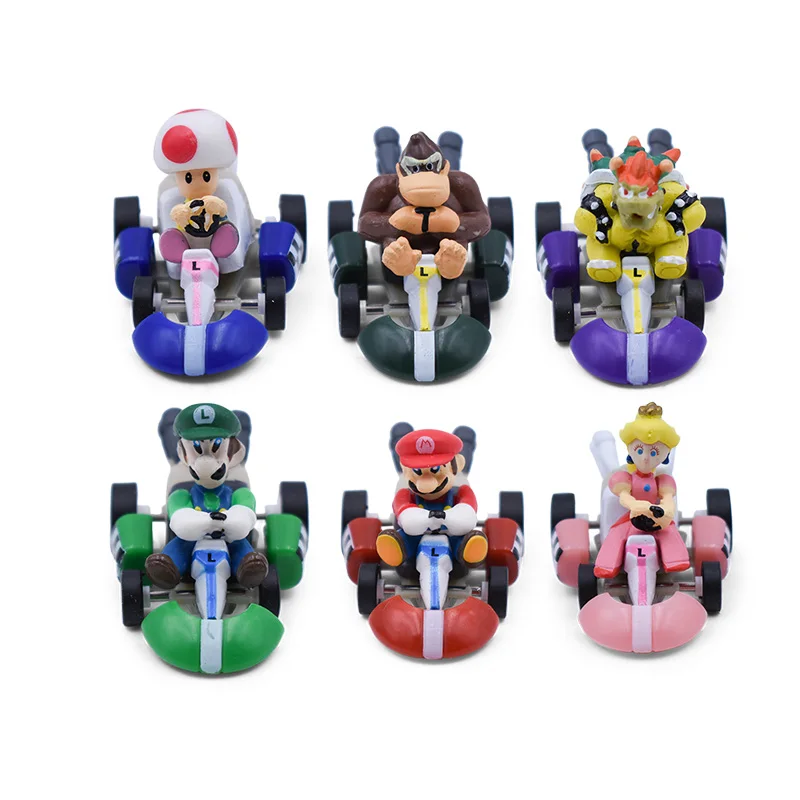 6Pcs/Lot Super Mario Kart Pull Back Car Luigi Bowser Koopa Donkey Kong Princess Peach Toad Mushroom Cars Figure Toys For Kids
6Pcs/Lot Super Mario Kart Pull Back Car Luigi Bowser Koopa Donkey Kong Princess Peach Toad Mushroom Cars Figure Toys For Kids