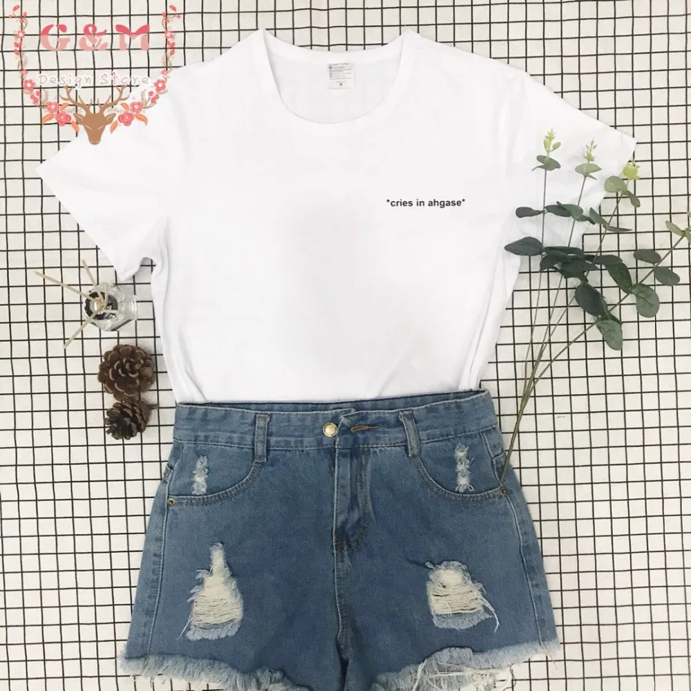 fashion unisex cries in ahgase t shirt letter print streetwear harajuku summer vogue camiseta feminina aesthetic drop shipping
fashion unisex cries in ahgase t shirt letter print streetwear harajuku summer vogue camiseta feminina aesthetic drop shipping