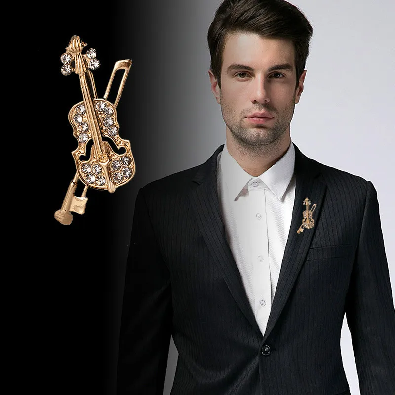 Vintage Music Violin Brooch Fashion Crystal Rhinestone Collar Shirt Suit Lapel Pin for Women and Men Gift Jewelry Accessories
Vintage Music Violin Brooch Fashion Crystal Rhinestone Collar Shirt Suit Lapel Pin for Women and Men Gift Jewelry Accessories
