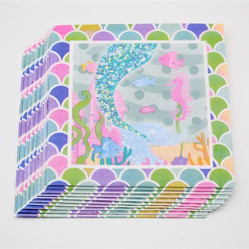 Mermaid theme Party birthday party decorations kids Boy girl Child holiday party 1 Pack 10-sheets Napkin Party supplies
Mermaid theme Party birthday party decorations kids Boy girl Child holiday party 1 Pack 10-sheets Napkin Party supplies